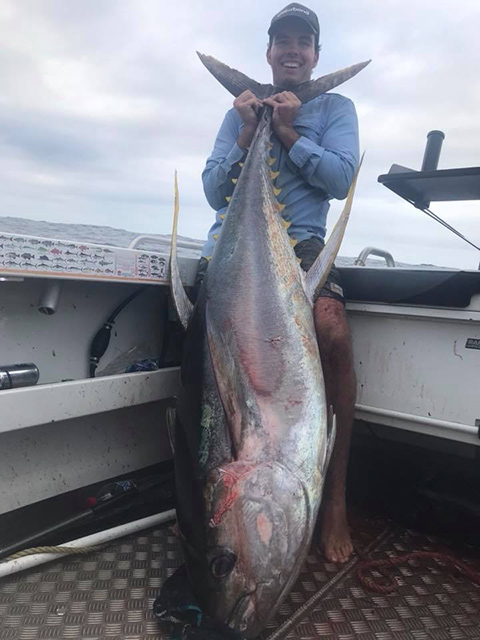 ANGLER: Jacob Murphy SPECIES: Yellowfin Tuna WEIGHT: 70kg LURE: 8" JB Little Dingo.